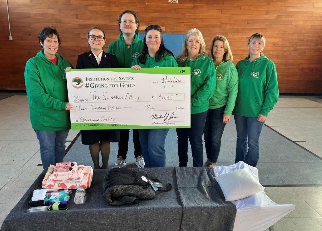 Giving for Good donation, Salvation Army Newburyport